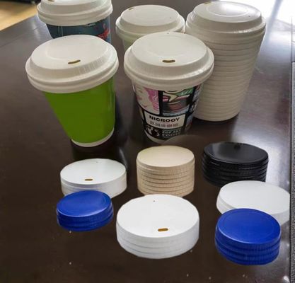 Hotel Drink Paper Cup Lid Making Machine 380Volt Saving Energy